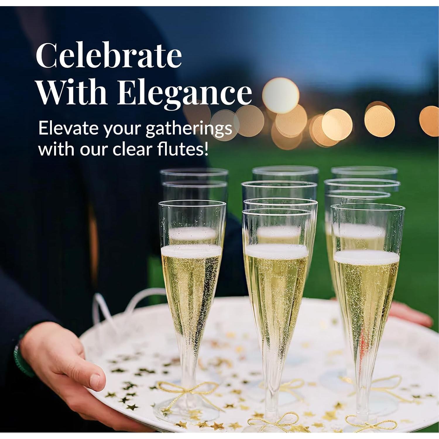 Juego de 200 Copas de Champán Desechables Prestee 133 ml