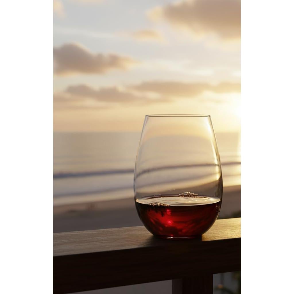 Set de 6 Copas de Vino Sin Tallo Ravenscroft 500 ml - Cristal Europeo