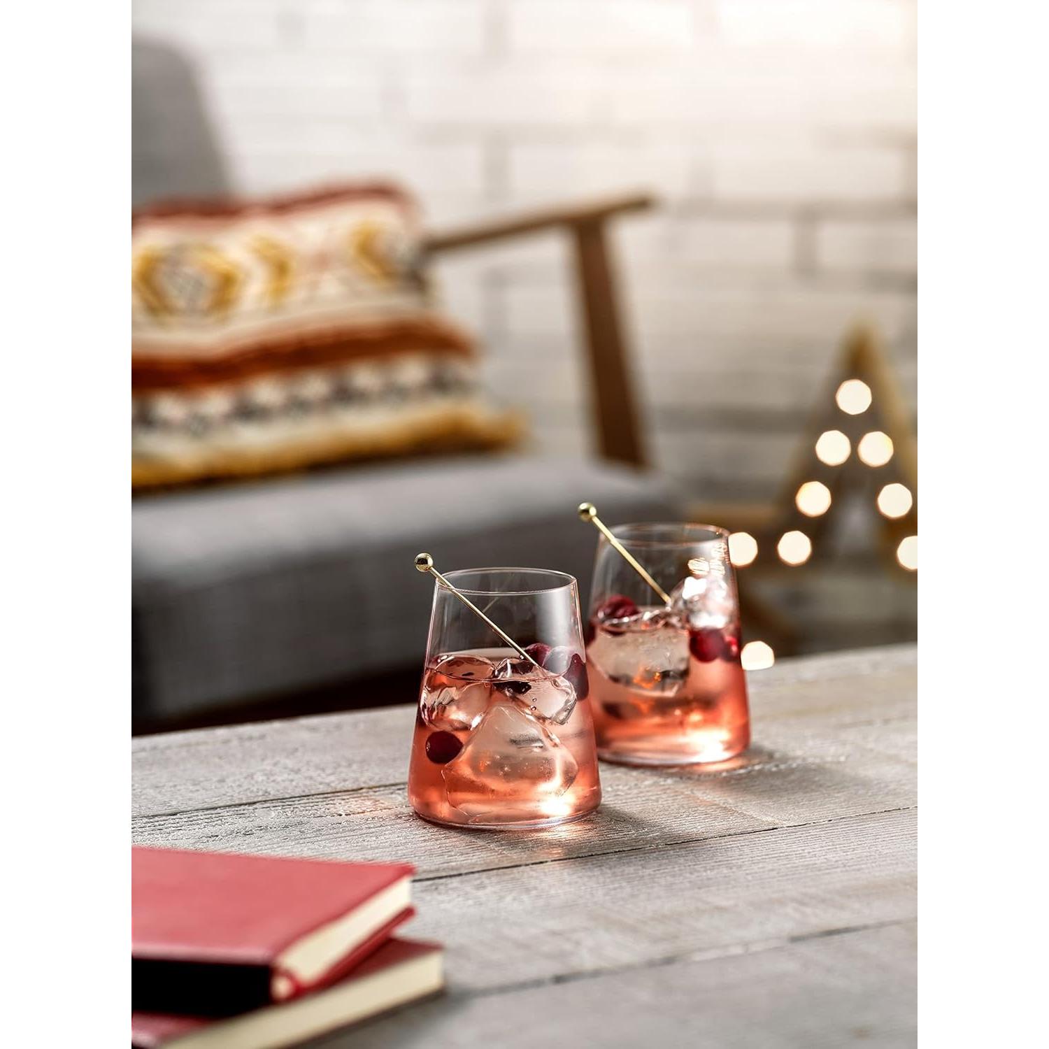 Juego de Copas de Vino Sin Tallo BENETI 4 Unidades 0.5L