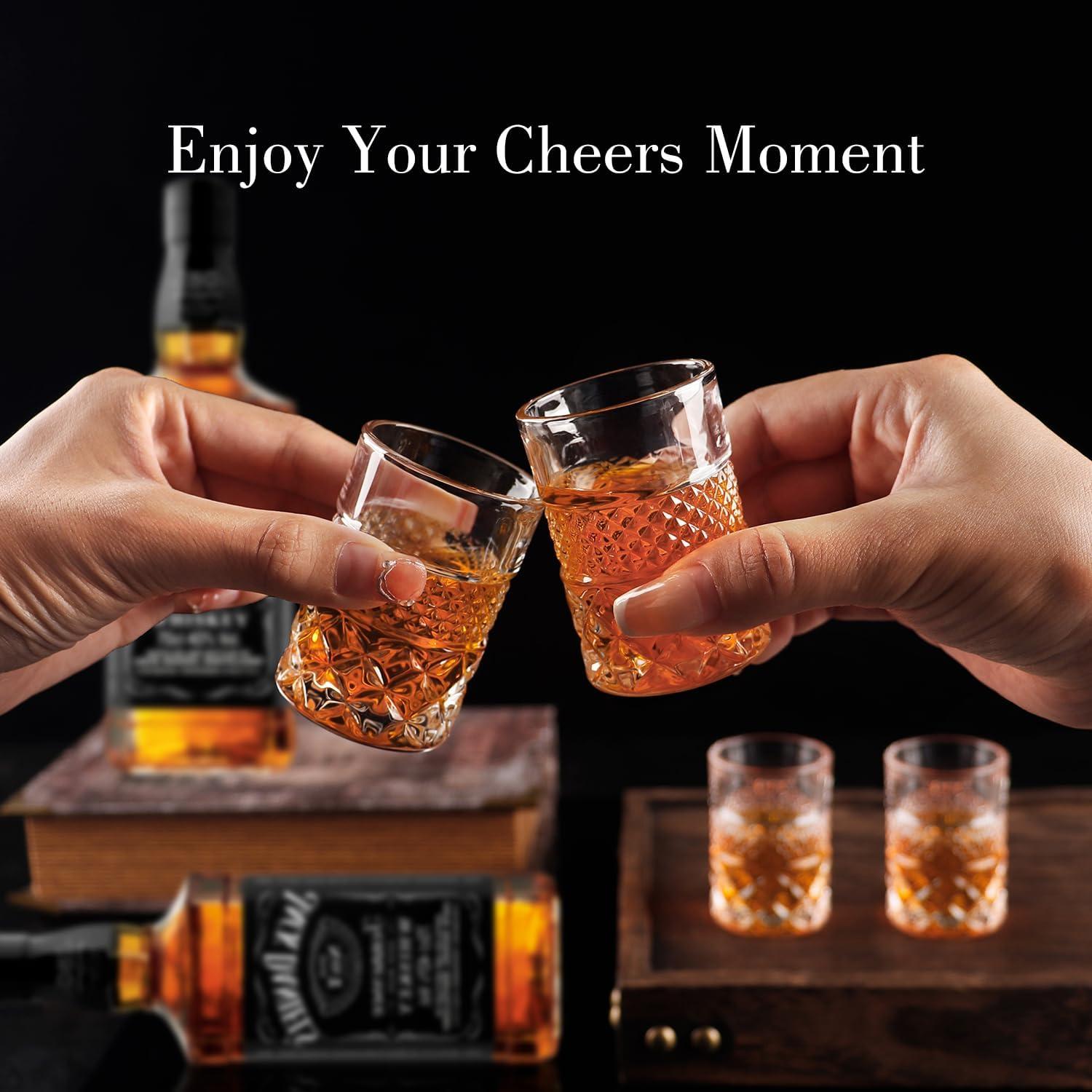 Juego de 6 Vasos de Disparo Paysky 2oz Cristal Base Pesada