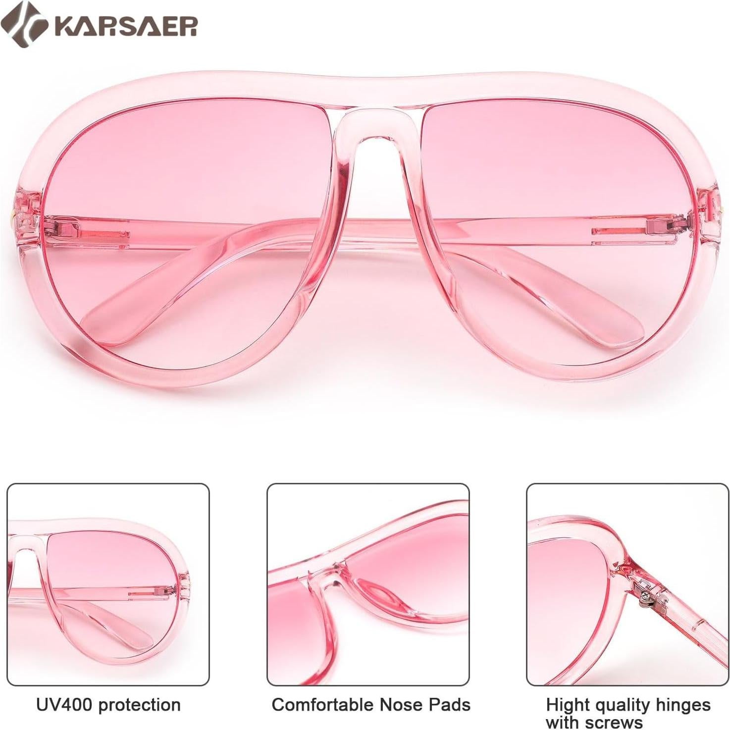 Gafas de sol aviador Karsaer unisex 60mm protección UV