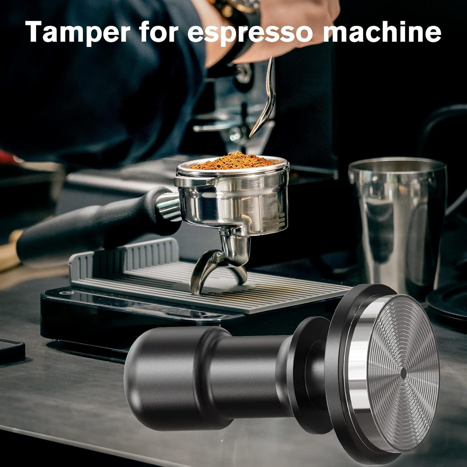 Prensa de Espresso PUSEE 53mm Acero Inoxidable Calibrada 30lb