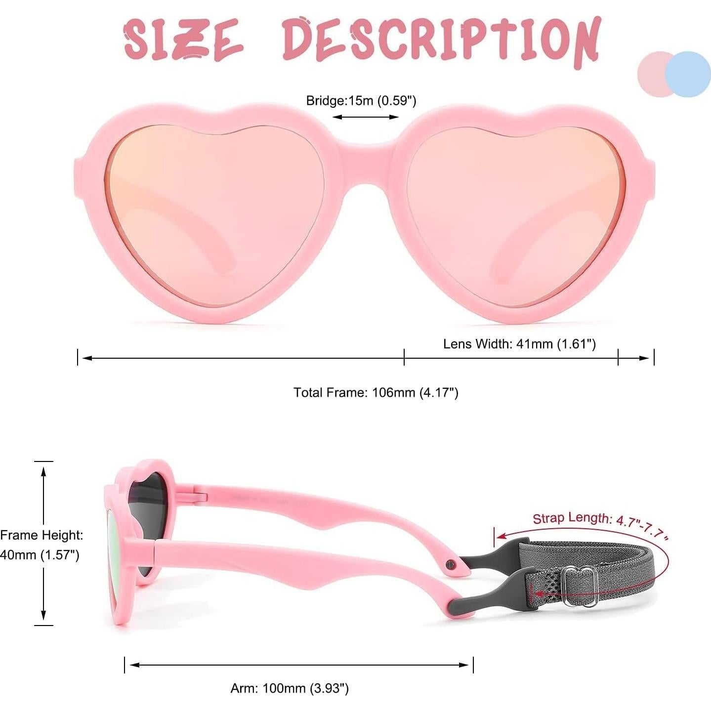 Gafas de sol polarizadas COASION para bebés 0-24 meses