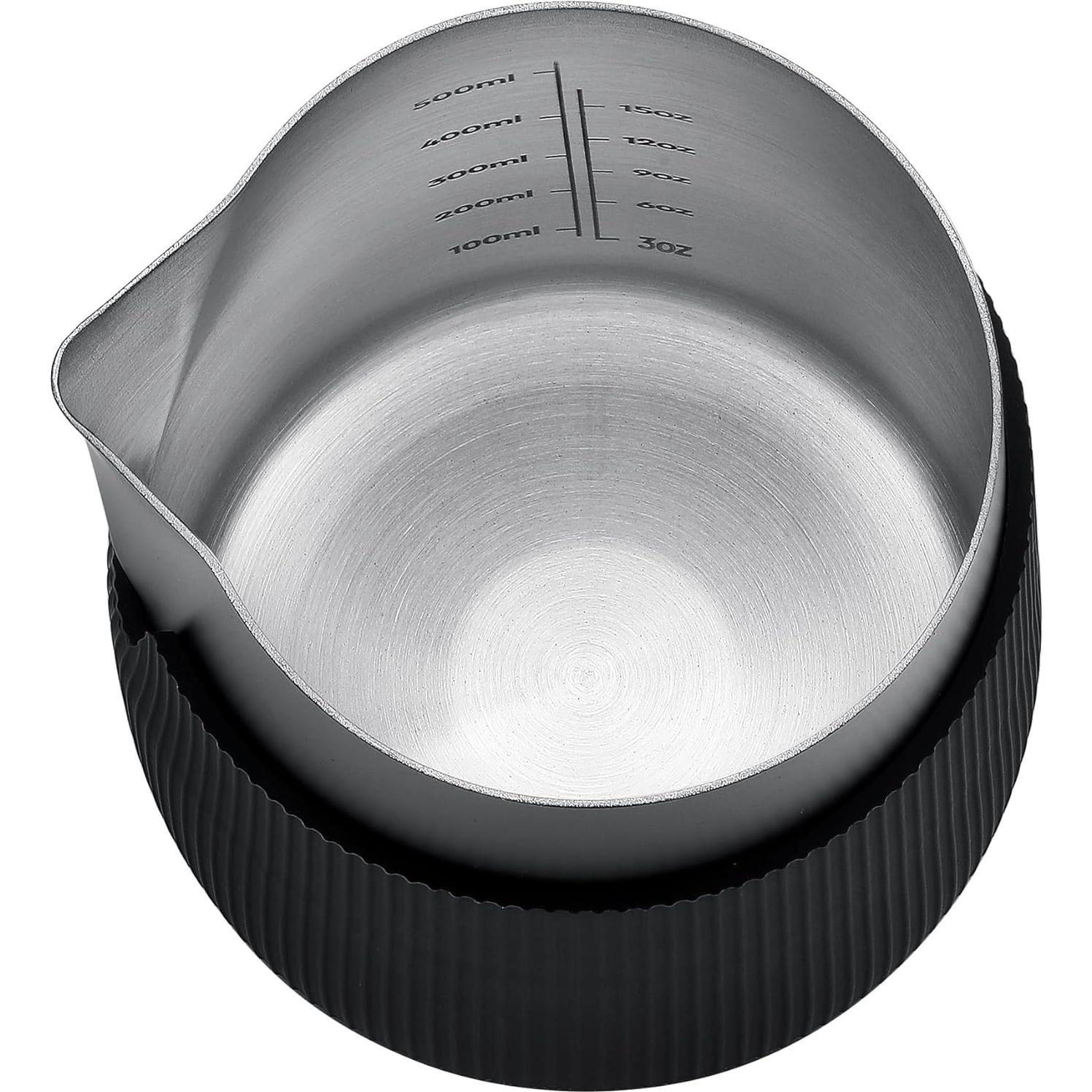 Jarra de Leche Sin Asa Normcore 600ml Acero Inoxidable Negra