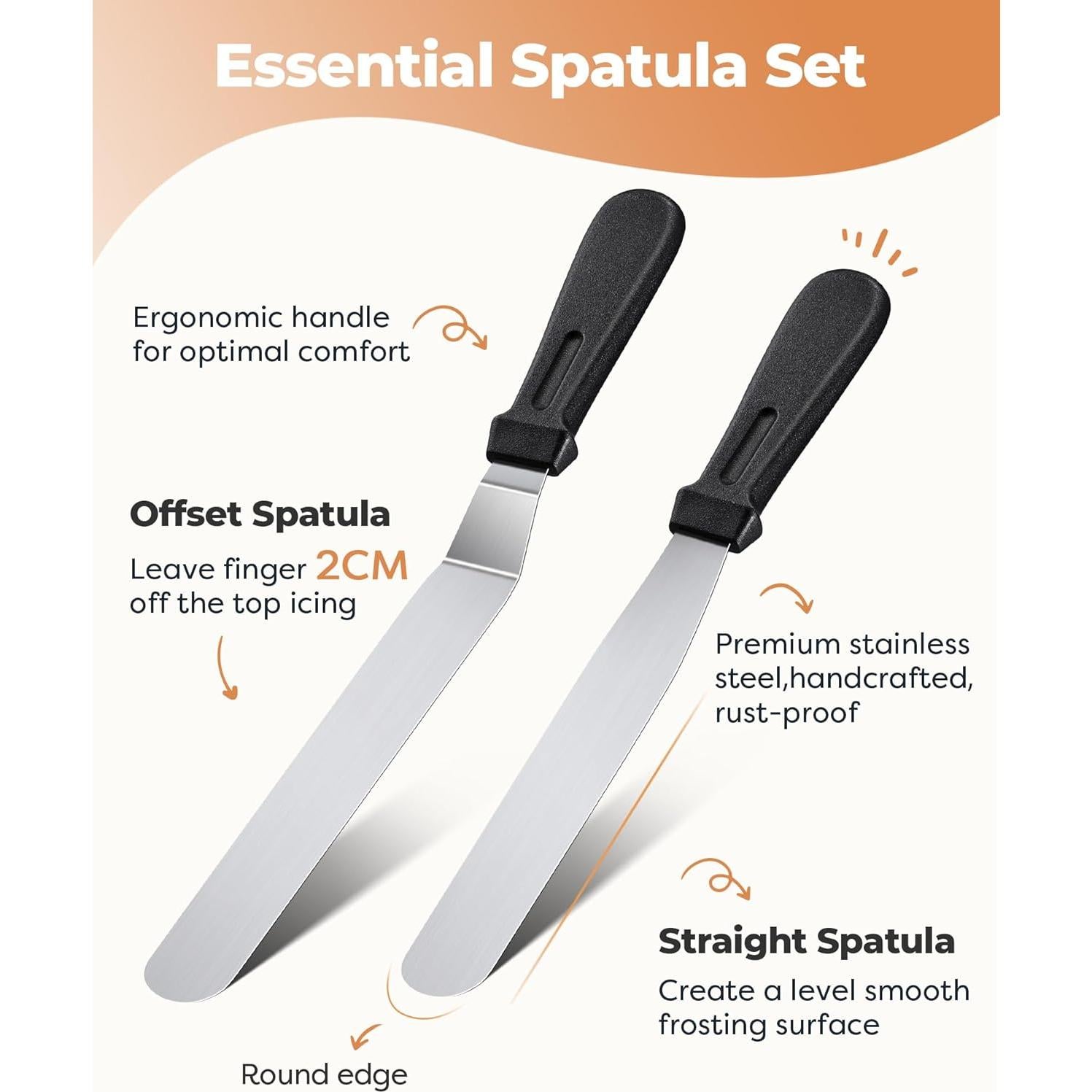 Kootek Kit de Decoración de Pasteles 71 Piezas con Plato Giratorio