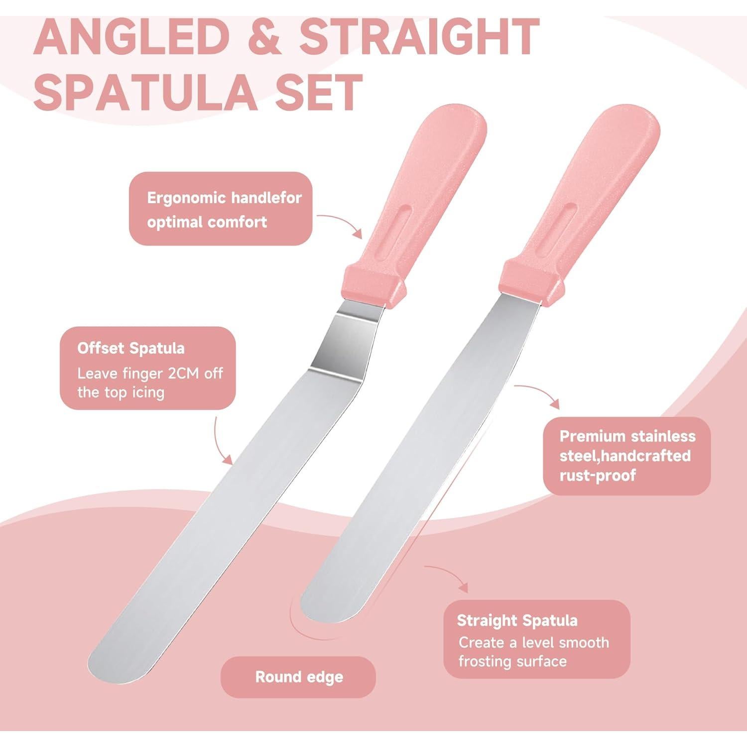 Kit de Decoración de Pasteles 137 Piezas Rosa Claro