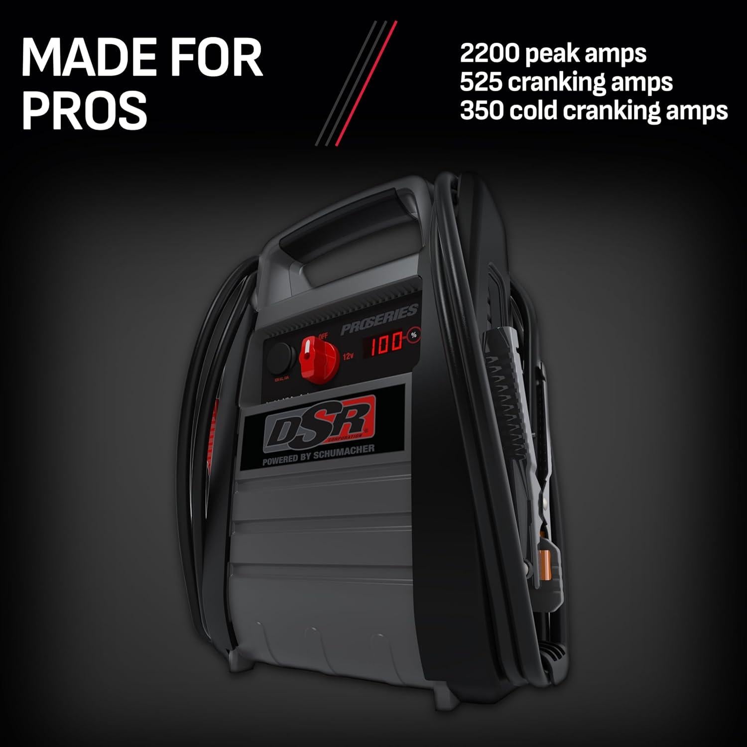 Arrancador de Salto Schumacher DSR167, 2250 Amperios, 12V
