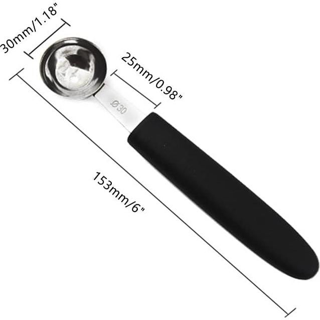 Cuchara sacabolas de melón Ebonee de acero inoxidable 15.3cm