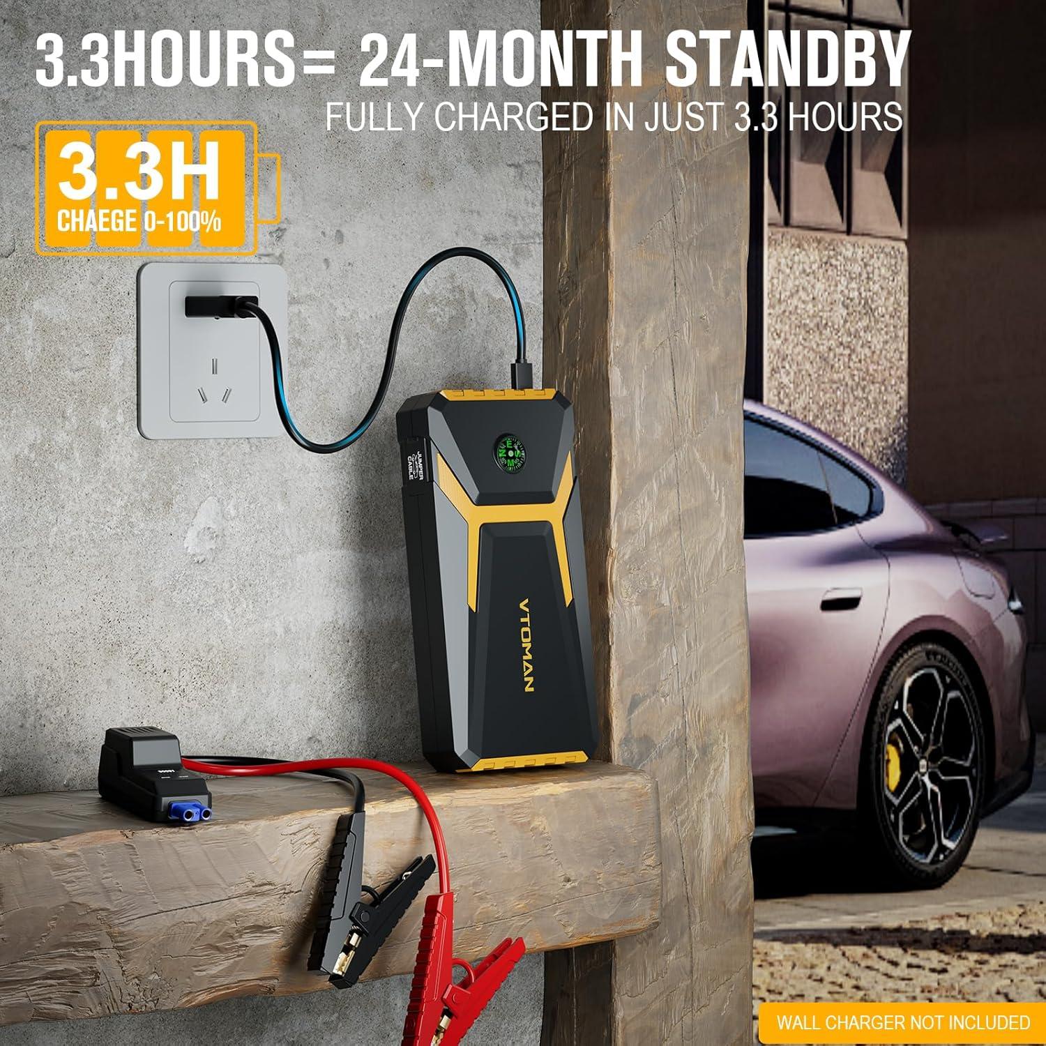 VTOMAN V6 Pro Arrancador de Batería 2000A 12V Portátil