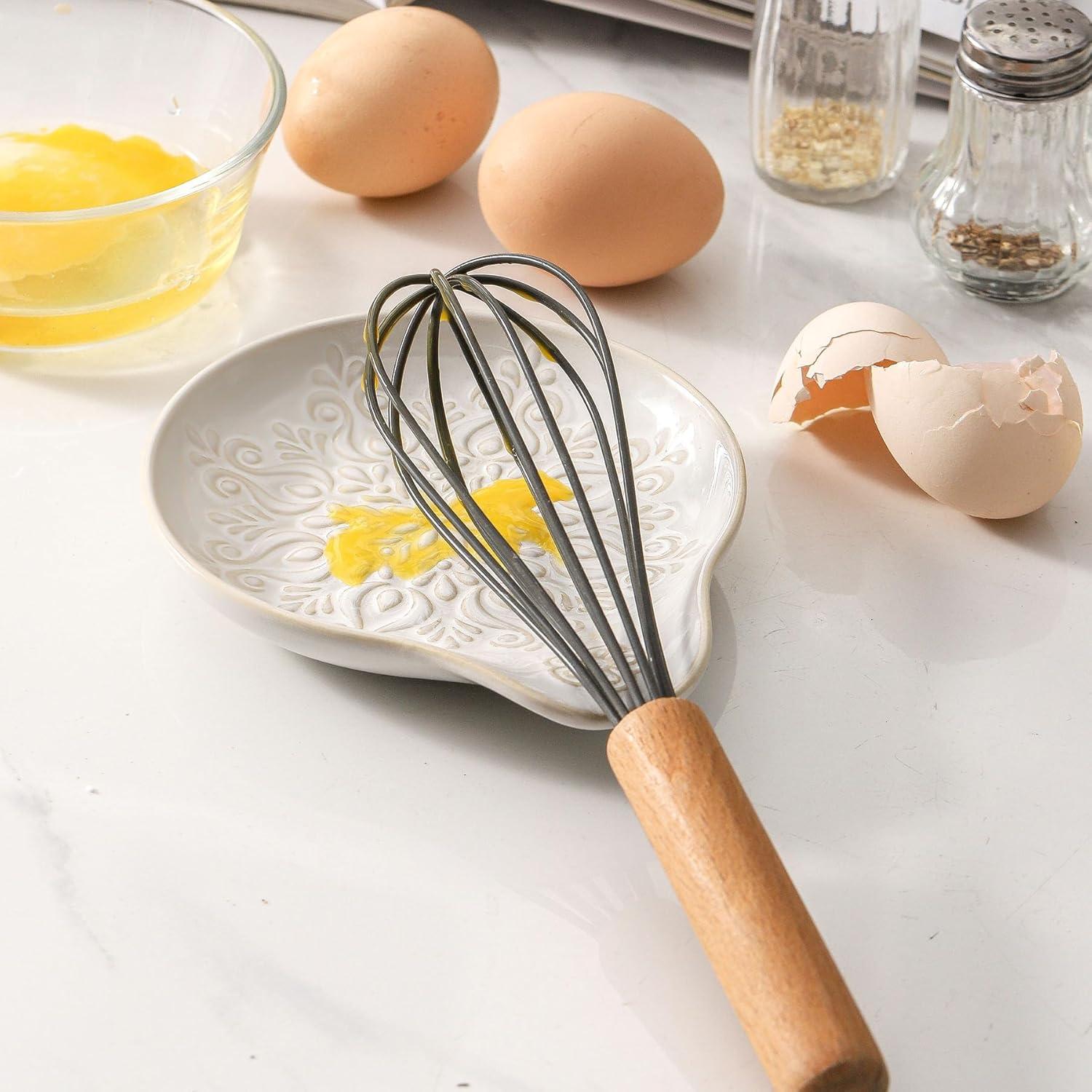 Soporte de Cuchara de Cerámica Howise Blanco 12.7x12.7 cm