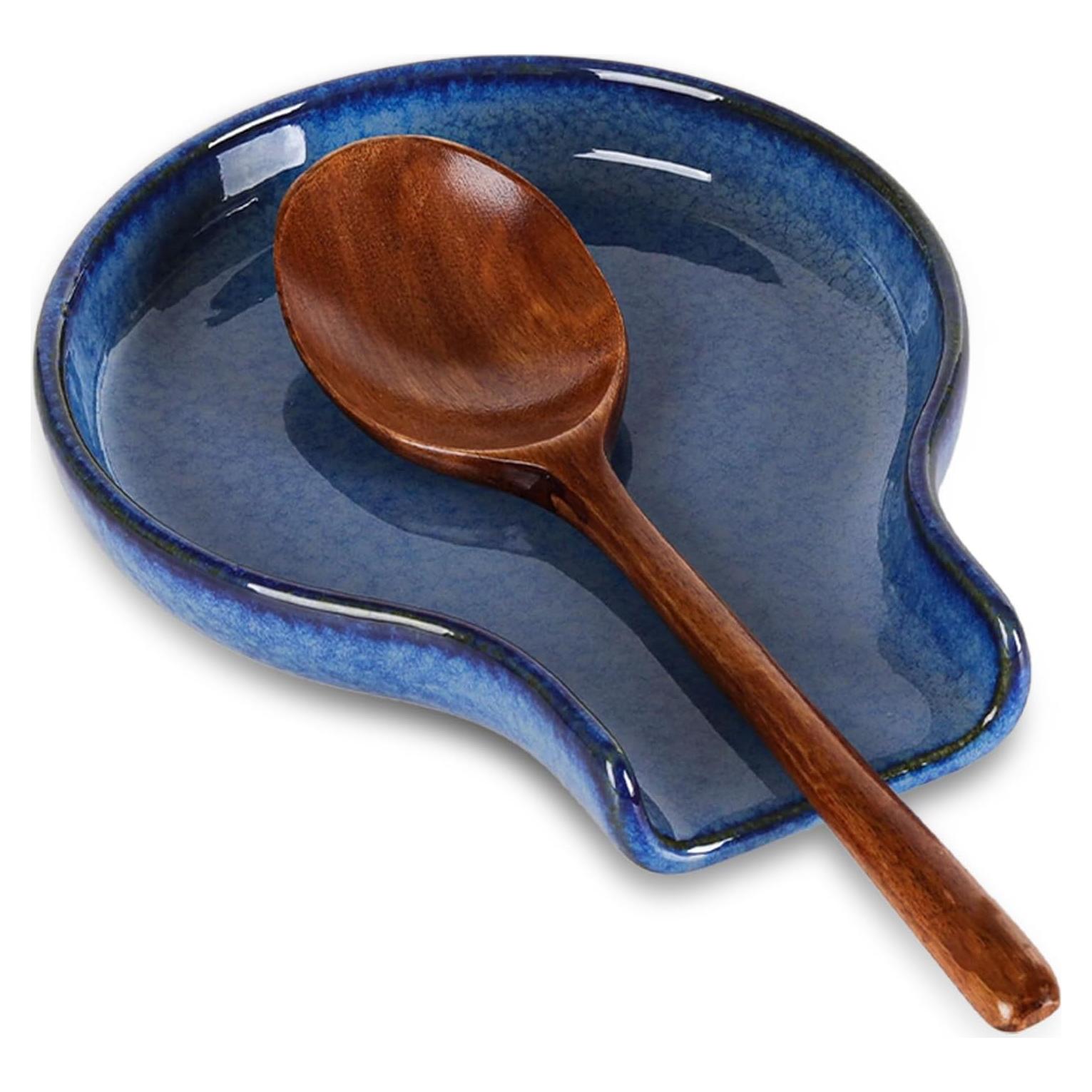 Soporte para Cucharas Cerámica HAPPY KIT Azul 17.6x14.4 cm