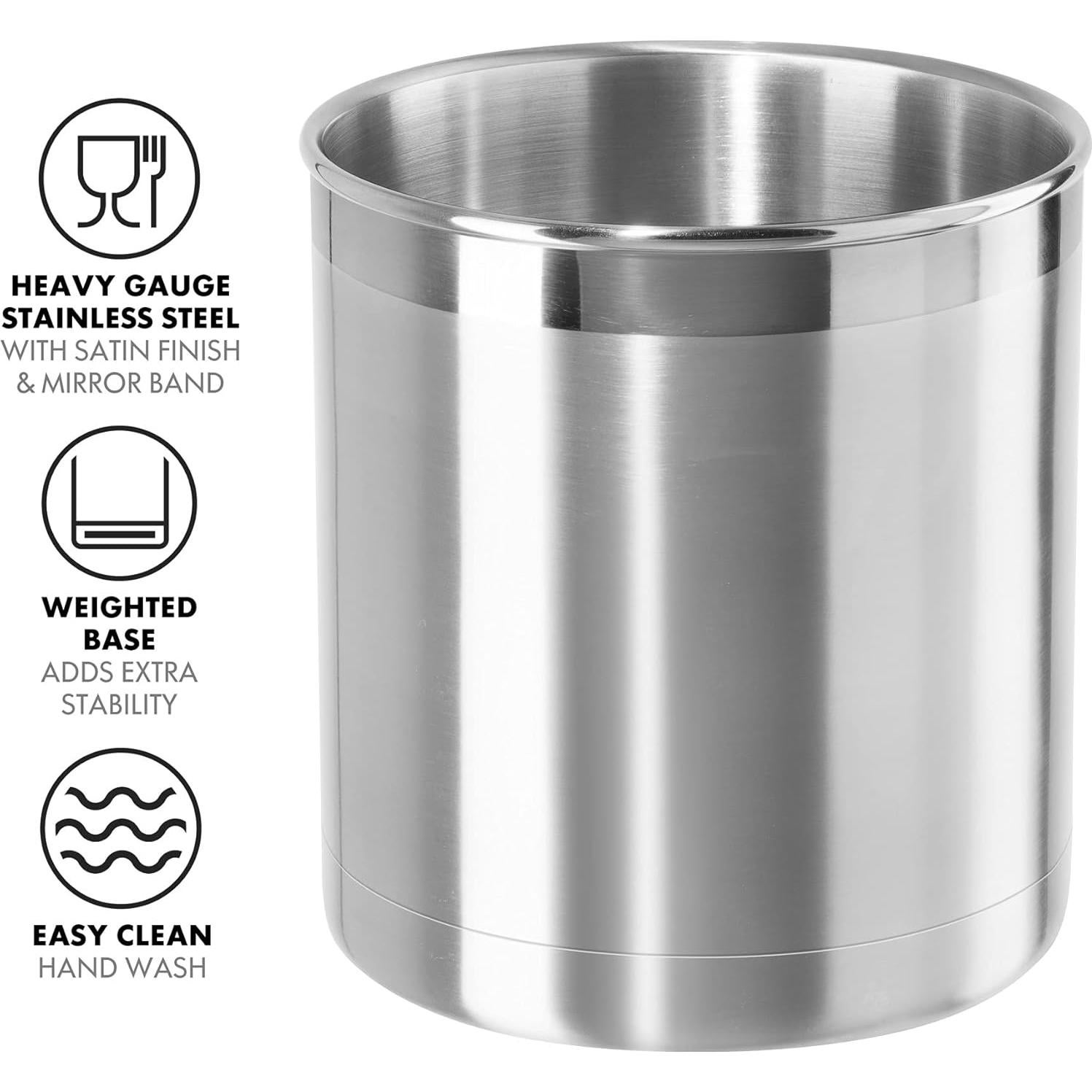 Soporte de Utensilios Jumbo Oggi Acero Inoxidable 17.78 cm