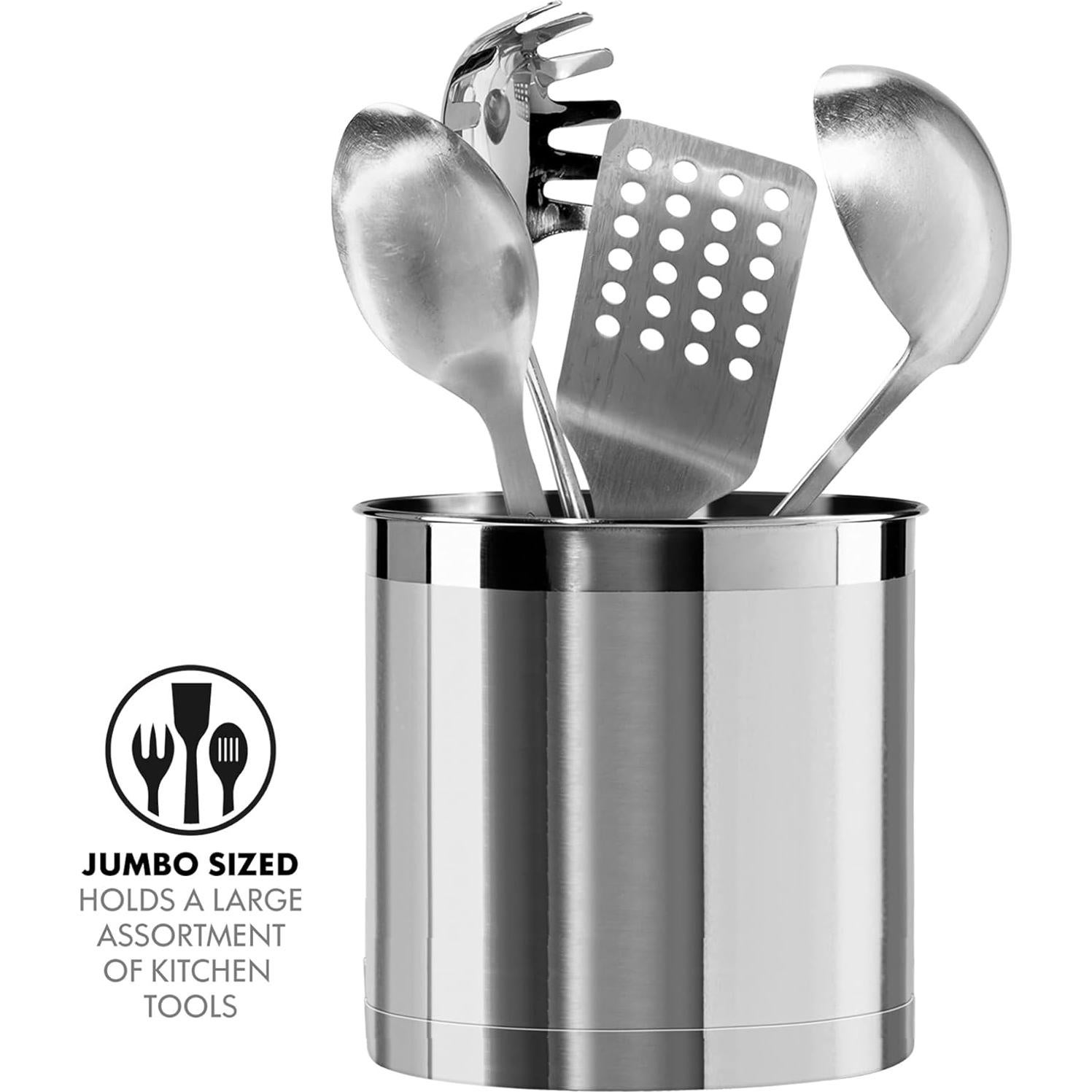 Soporte de Utensilios Jumbo Oggi Acero Inoxidable 17.78 cm