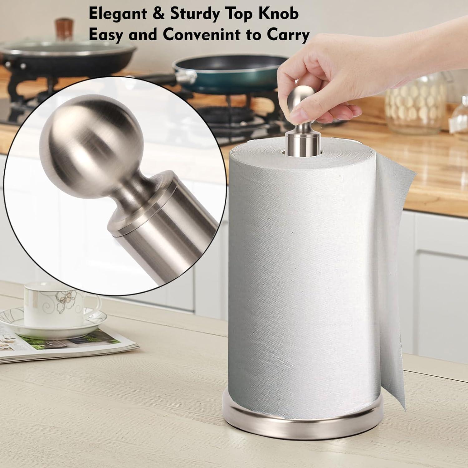 Soporte de Toallas de Papel Kalitro Acero Inoxidable Níquel Cepillado