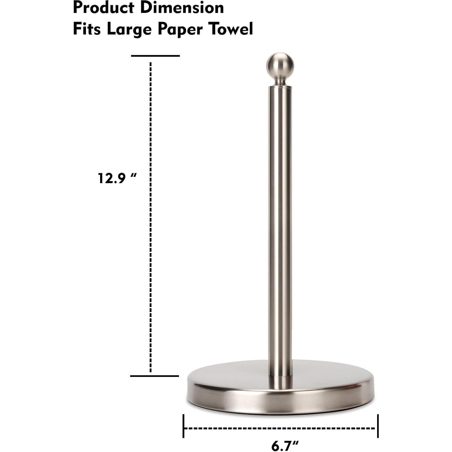 Soporte de Toallas de Papel Kalitro Acero Inoxidable Níquel Cepillado