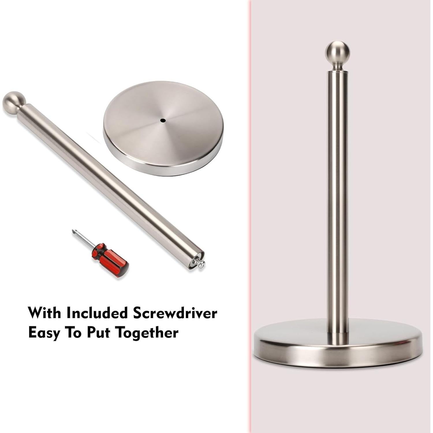 Soporte de Toallas de Papel Kalitro Acero Inoxidable Níquel Cepillado