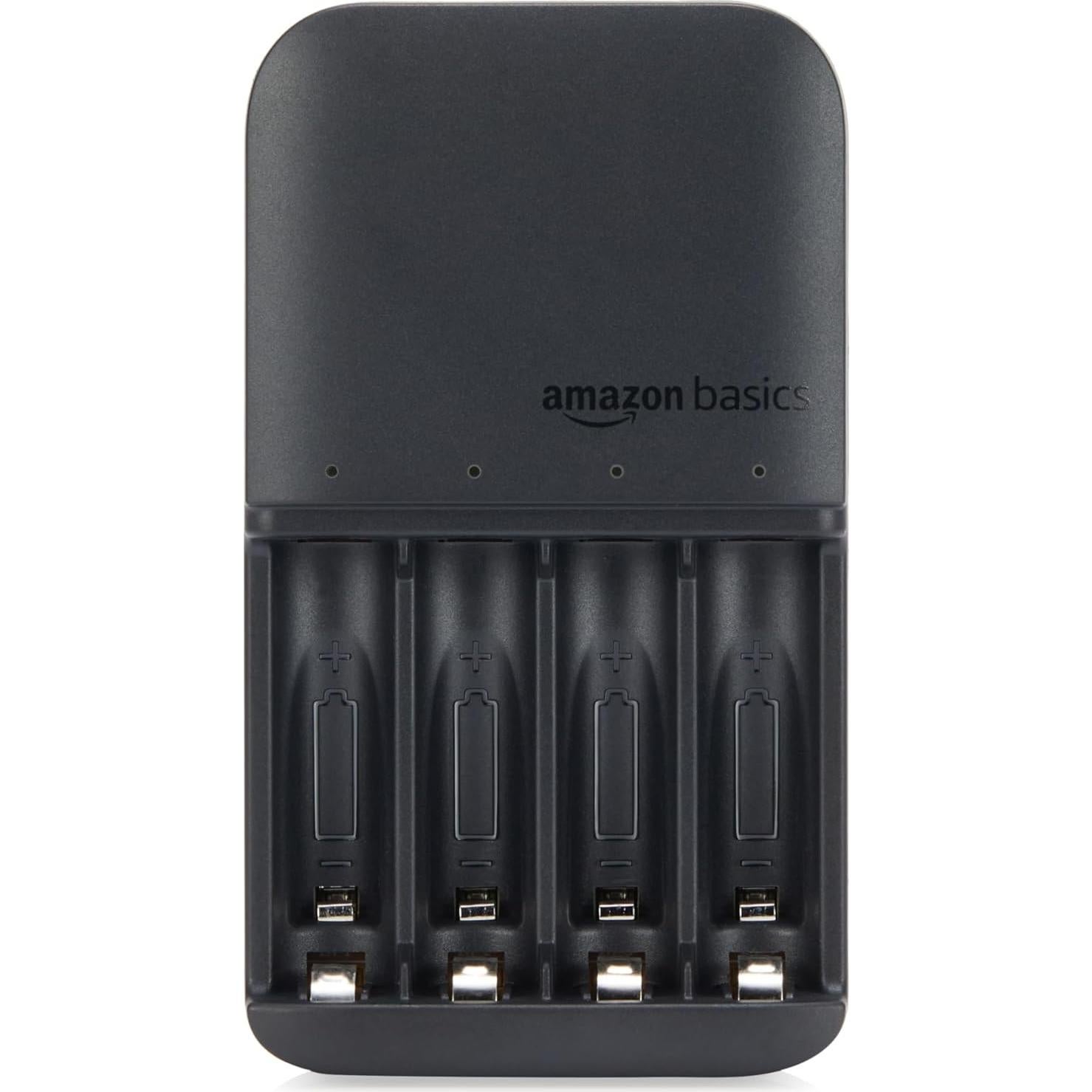 Cargador de Baterías Amazon Basics 4-Bay AA AAA NiMH