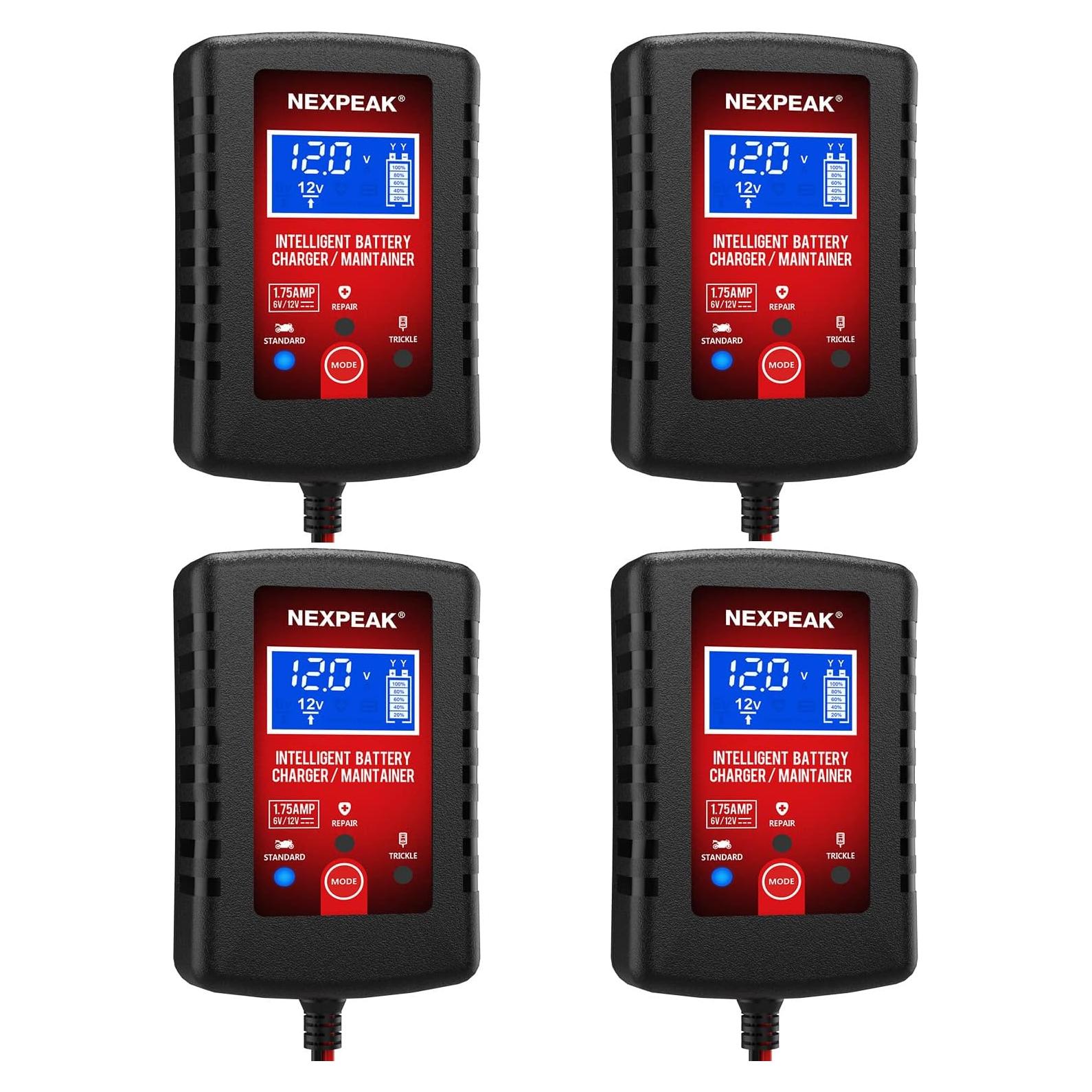 Cargador de Batería NEXPEAK 6V/12V 1.75A Automático