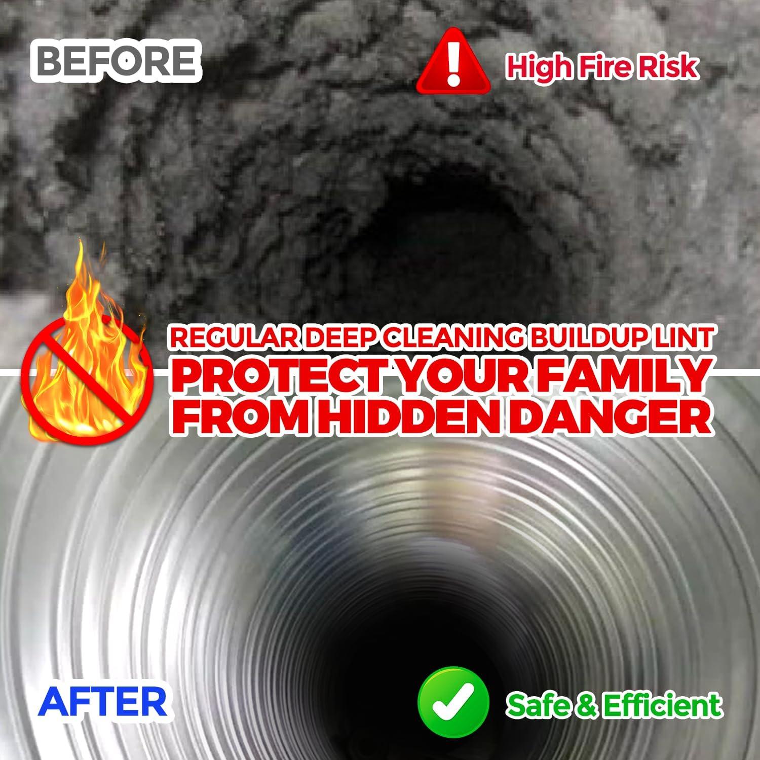 Kit Limpiador de Conductos de Secadora Holikme 10.36m Nylon