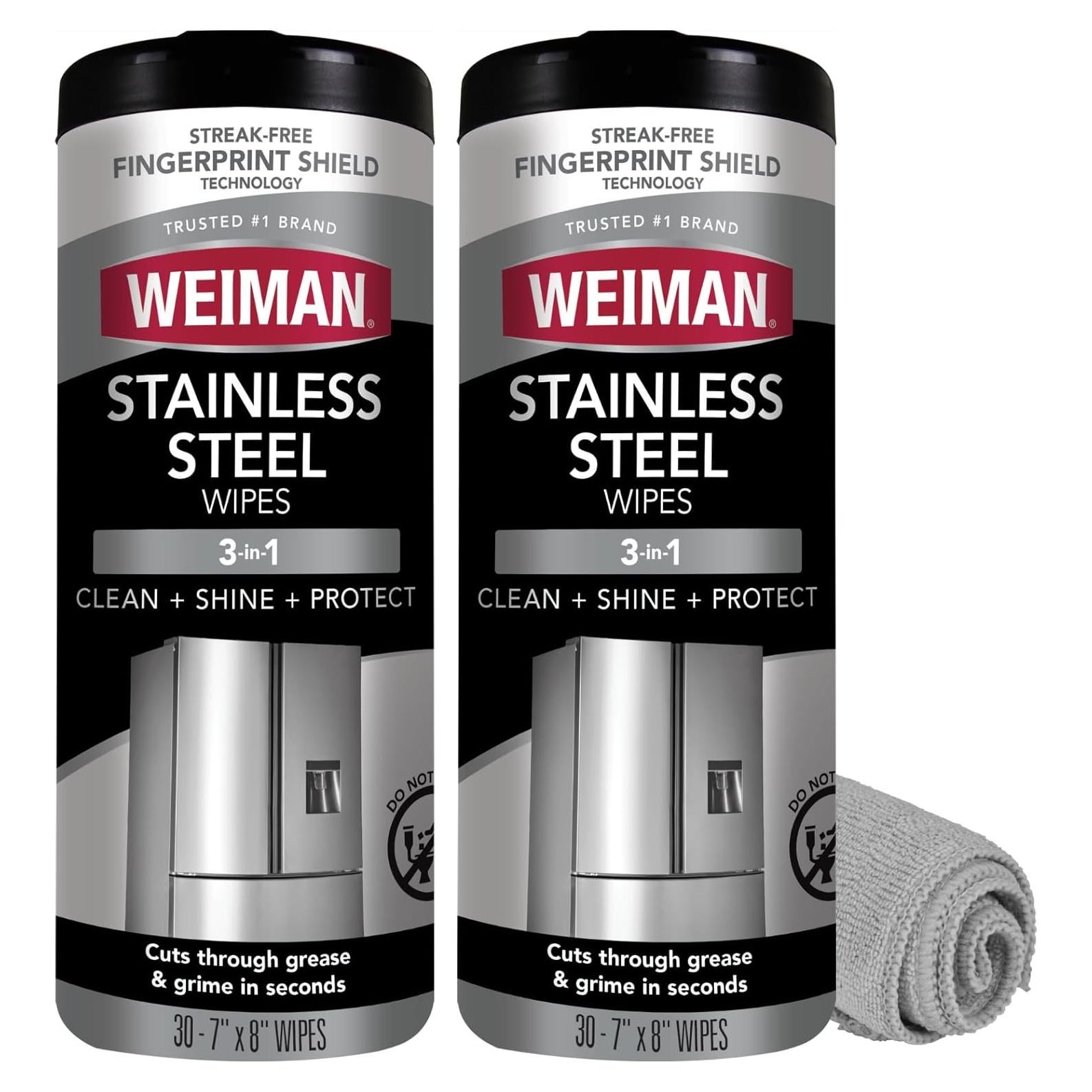 Toallitas Limpiadoras Weiman para Acero Inoxidable - 30 Unidades