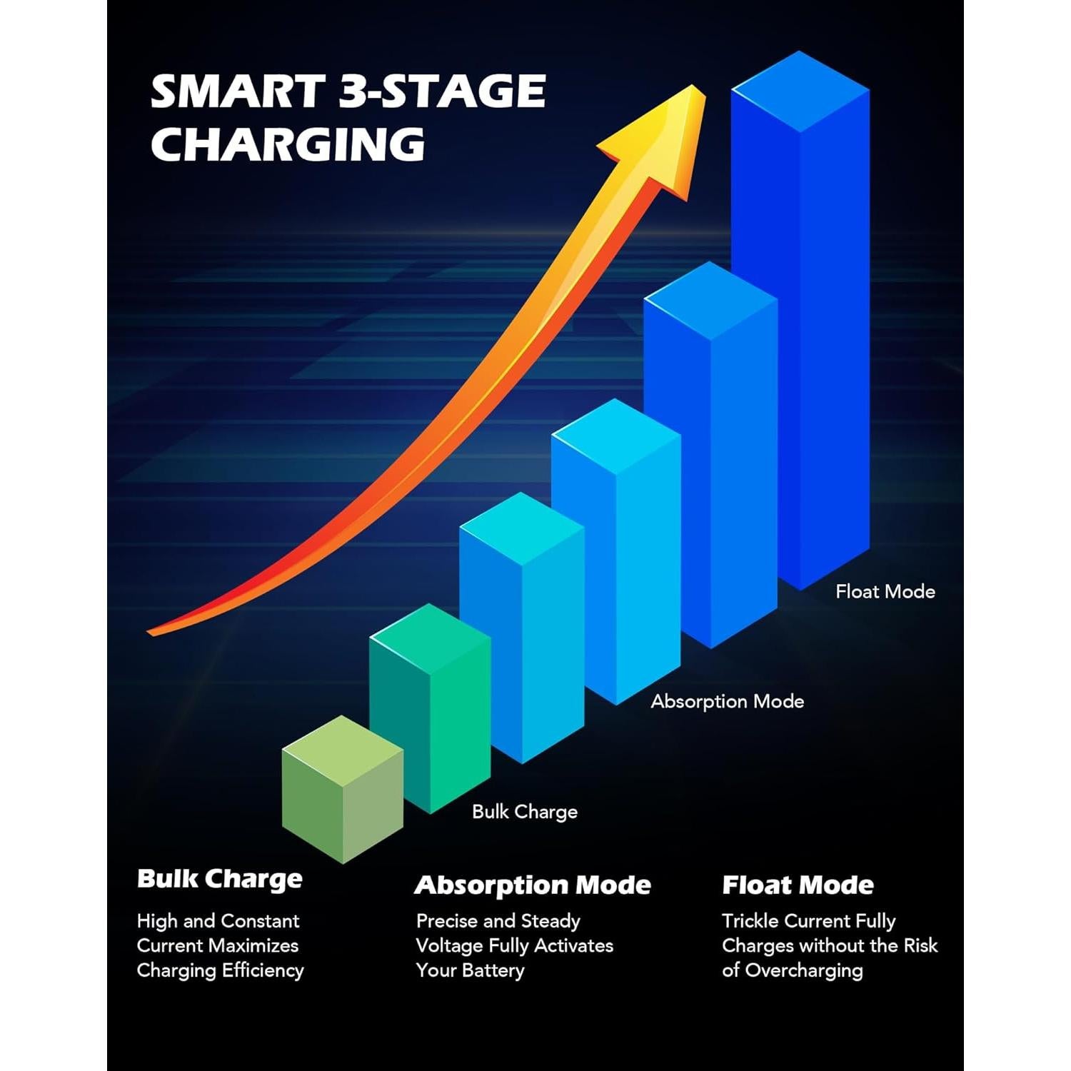 Cargador 12V Orion Motor Tech con Carga Inteligente 3 Etapas