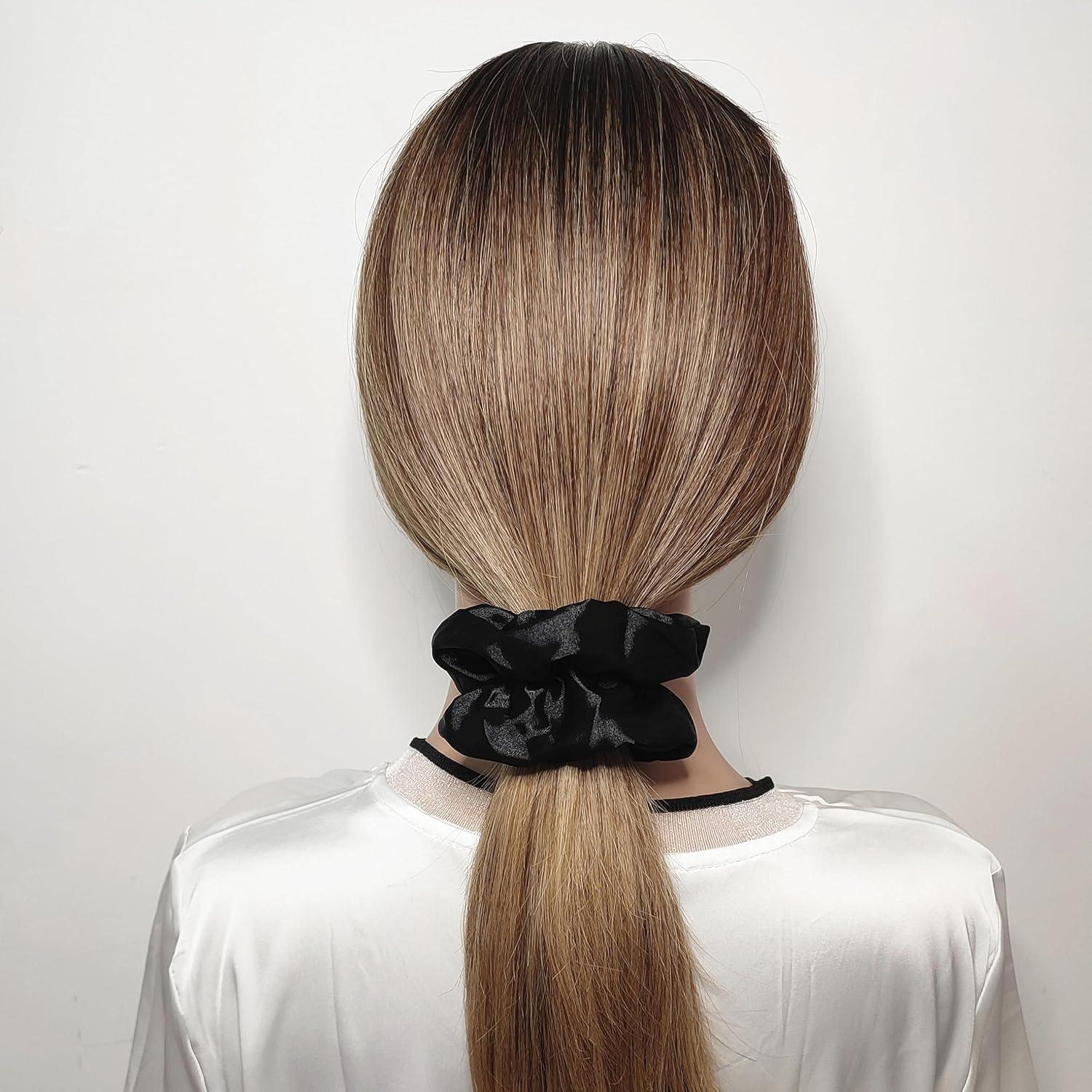 12 Scrunchies de Seda Satinada Sufermoe - Lazos para Cabello 11.43 cm