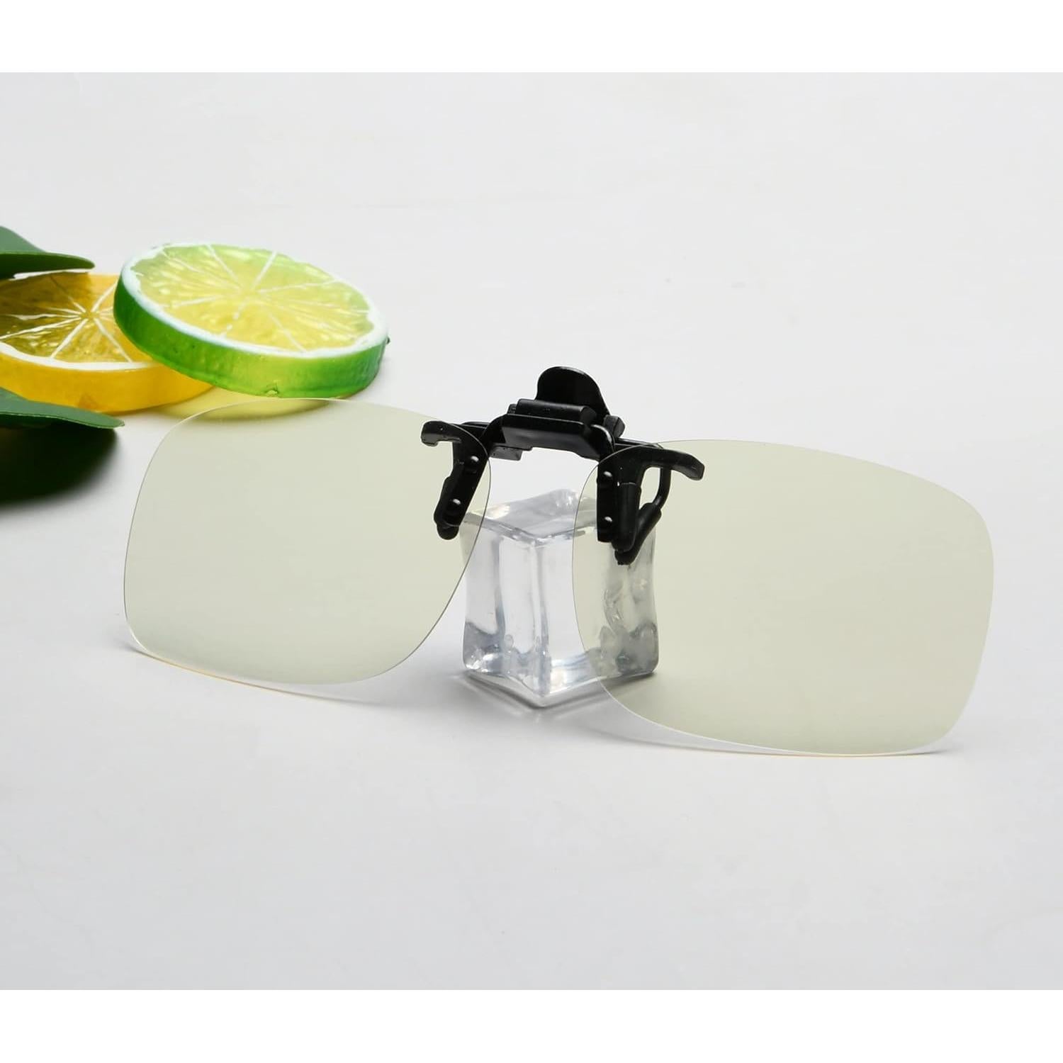 Eyekepper 4 Pack Flip-up Clip-On Sunglasses 59x39 MM Metal Wear Over Glasses