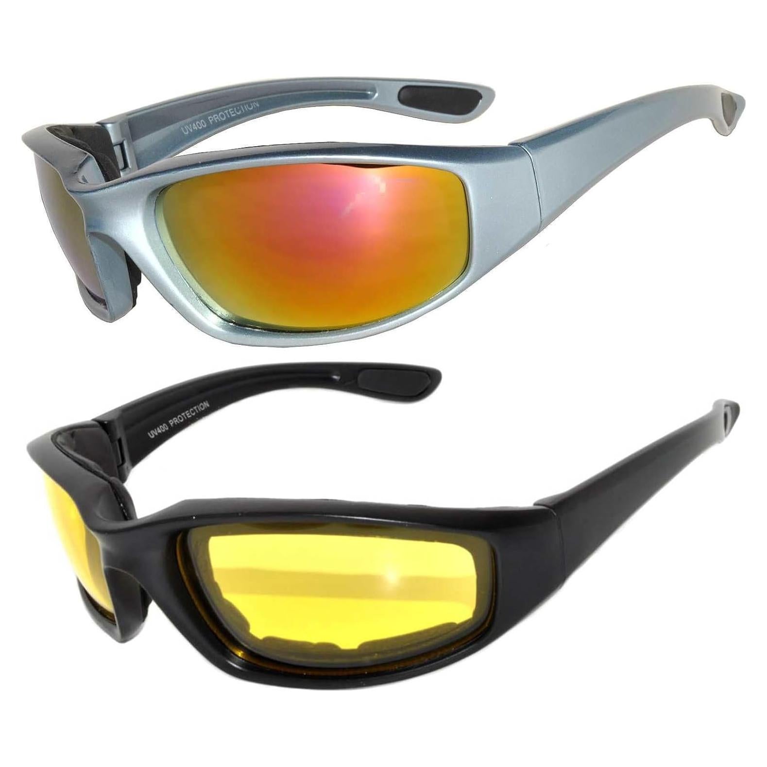 Gafas de sol deportivas UV400 para motocicleta - Paquete 2