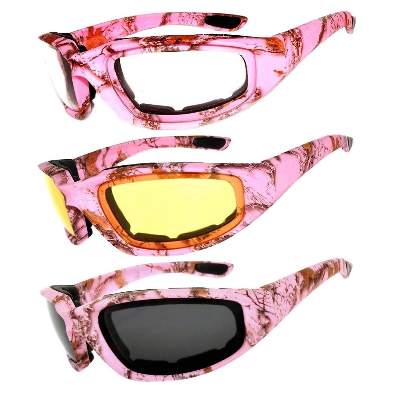 Gafas de sol deportivas UV400 para motocicleta - Paquete de 3