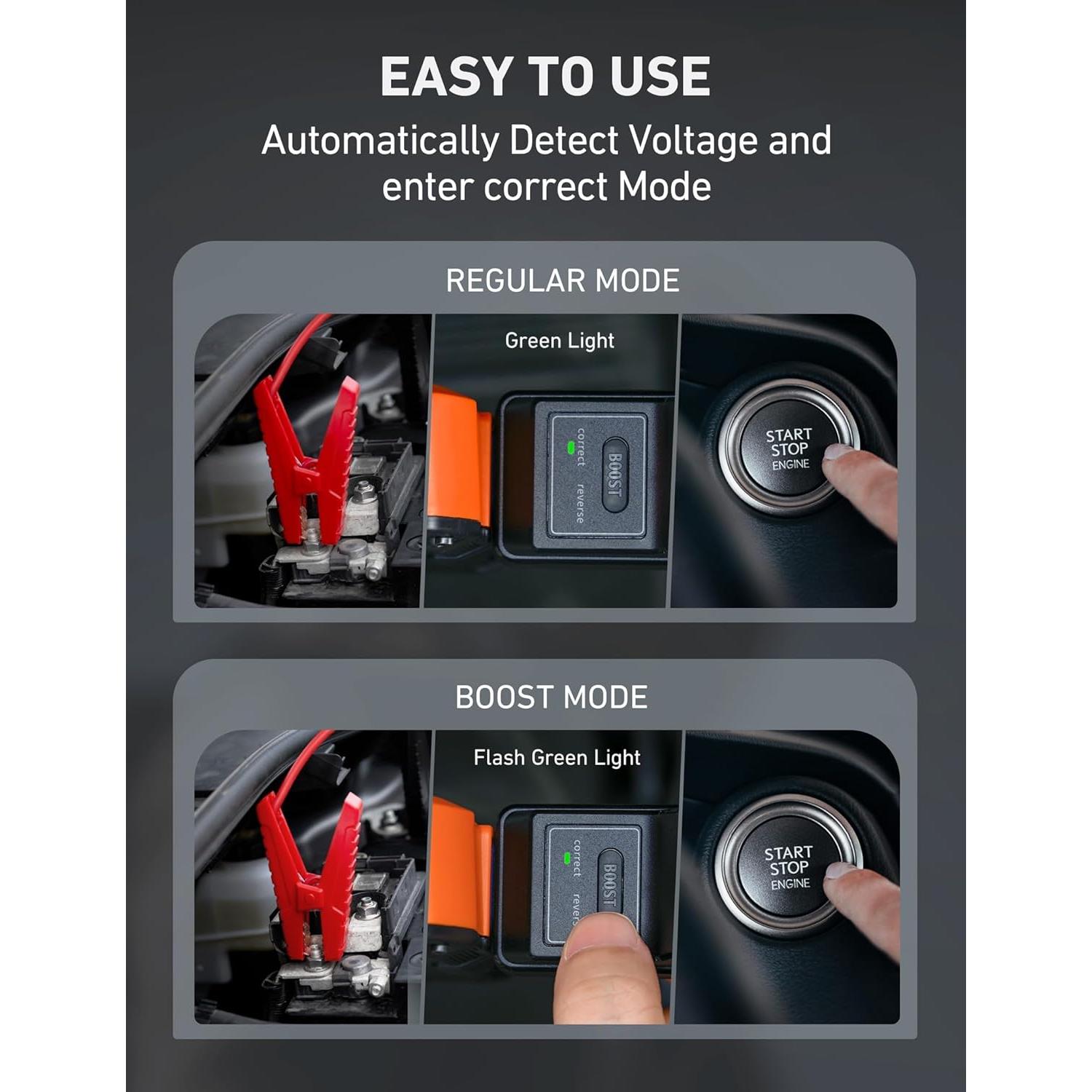 Arrancador de Batería AstroAI S8 1500A 12V Portátil Naranja