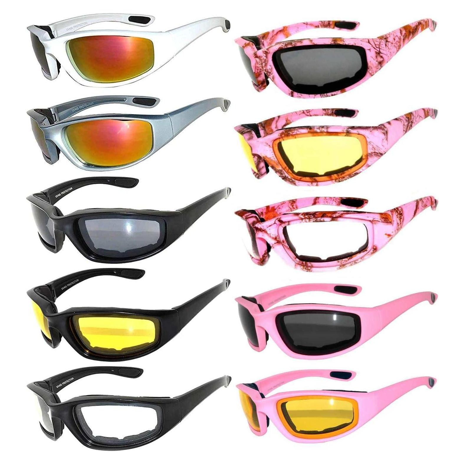 Gafas de sol deportivas UV400 para motocicleta - Paquete 10