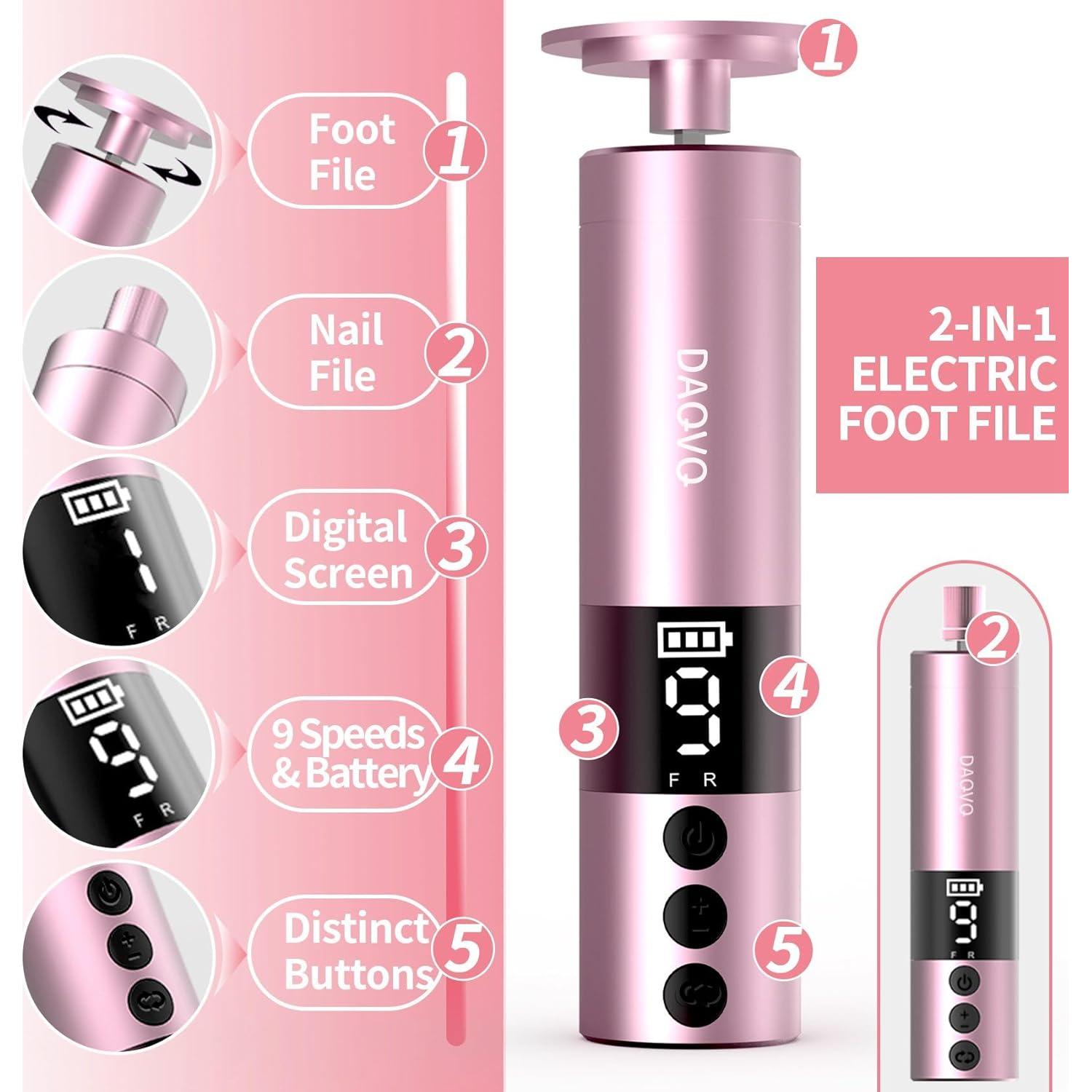 Removedor de Callos Eléctrico DAQVQ 2 en 1 Recargable USB