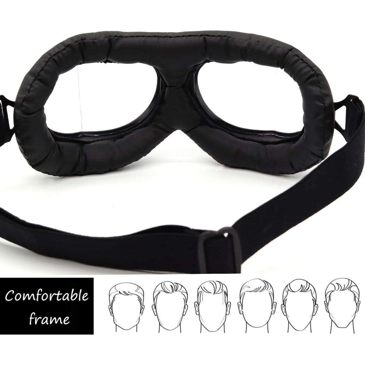 Gafas de piloto vintage Kucehiup UV protección y plegables