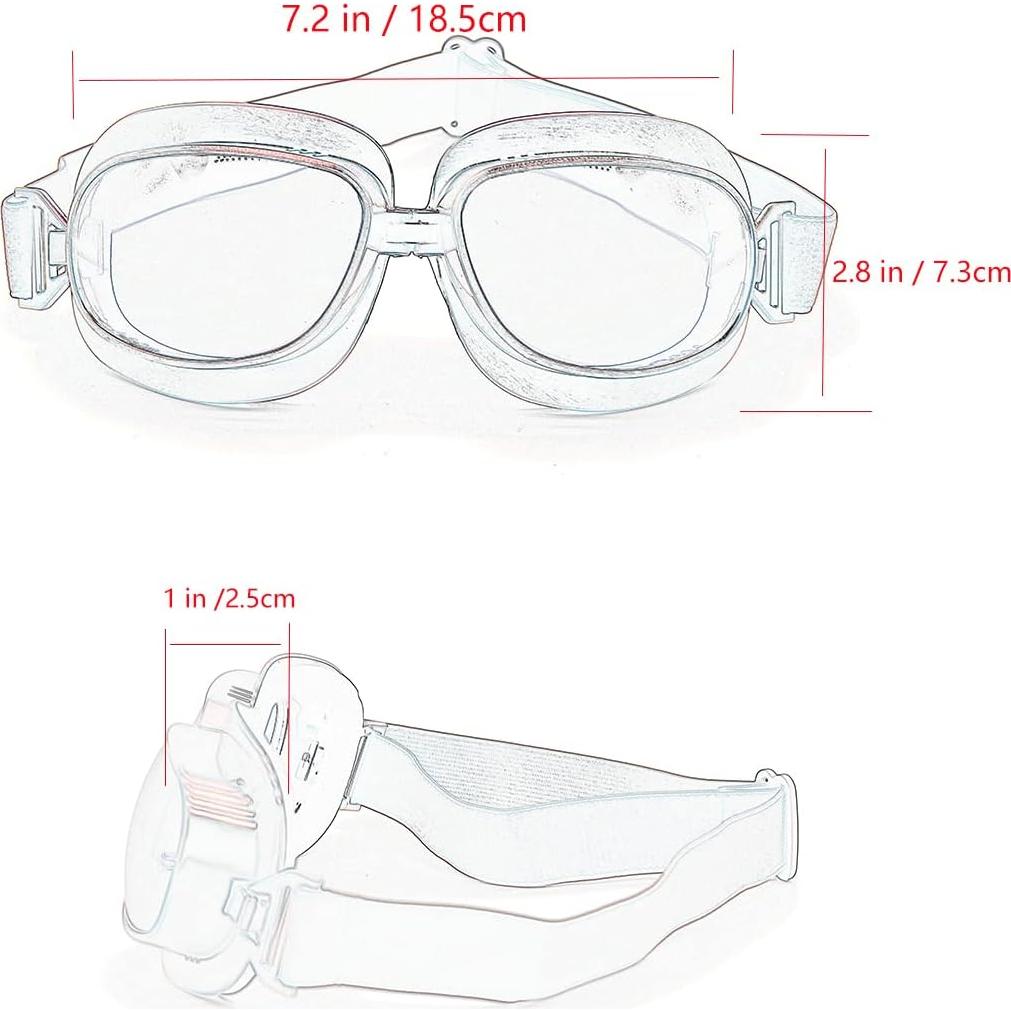 Gafas de piloto Kucehiup con lentes transparentes UV