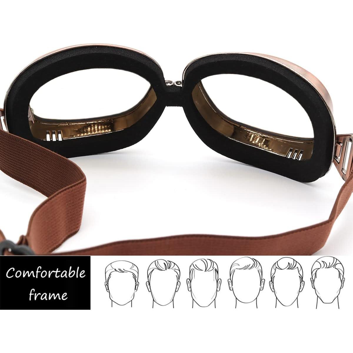 Gafas de piloto Kucehiup con lentes transparentes UV