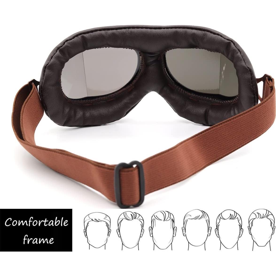 Gafas de piloto vintage Kucehiup UV protección y plegables