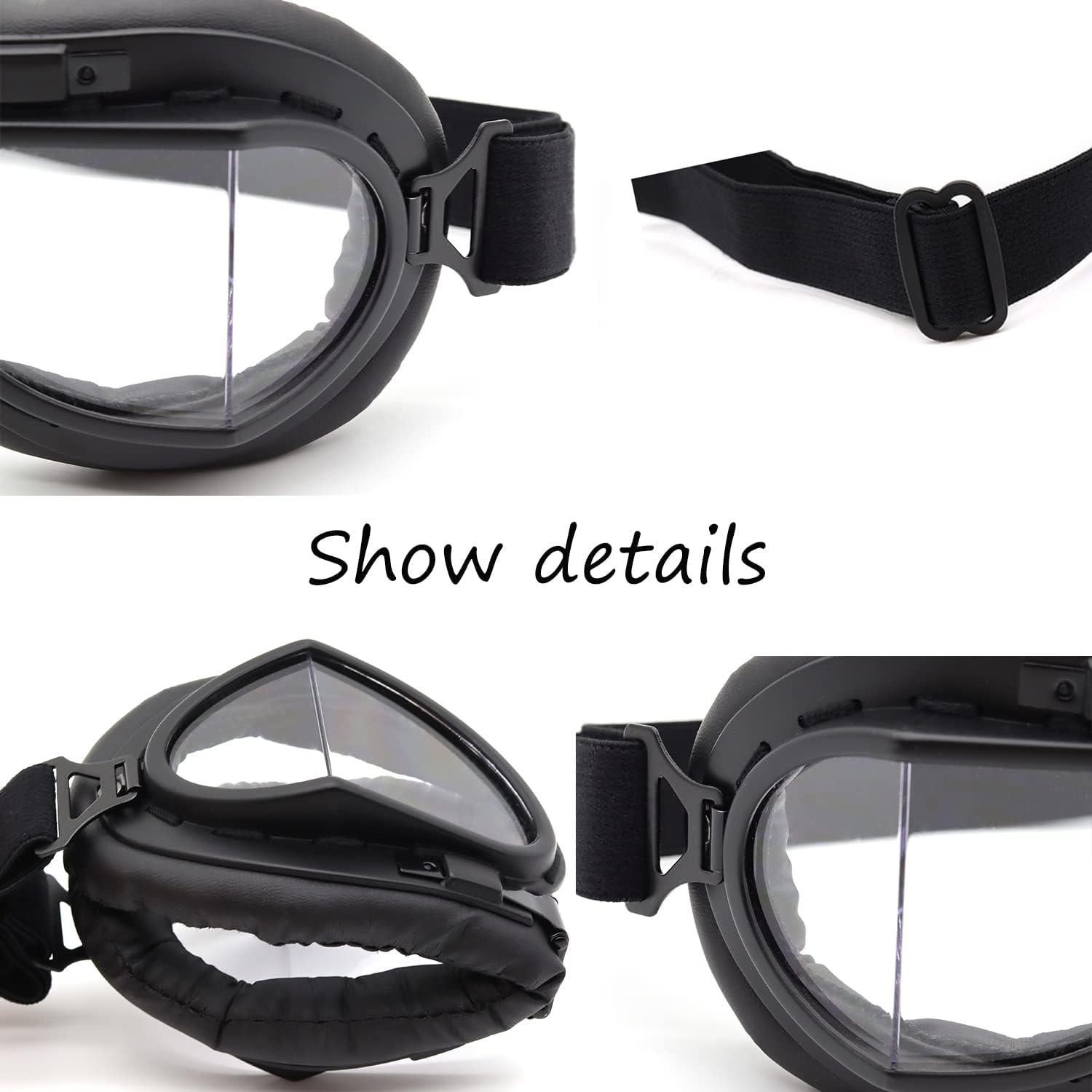 Gafas de piloto Kucehiup con lentes transparentes