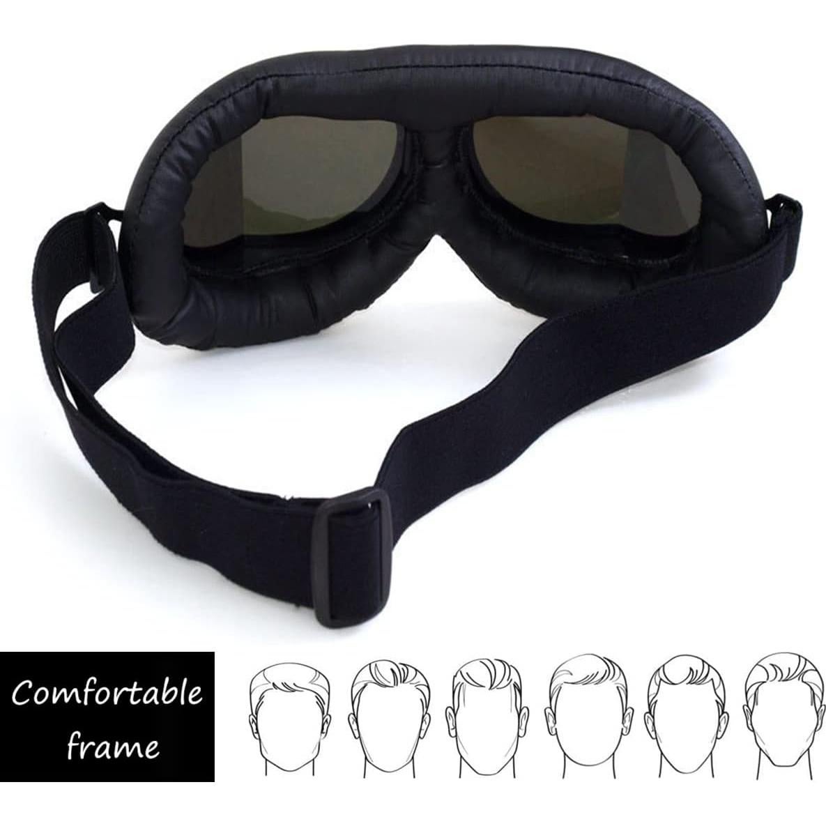 Gafas de piloto vintage Kucehiup UV protección plegables