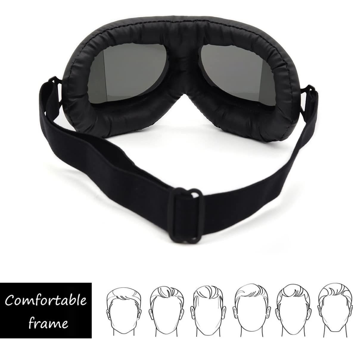 Gafas de piloto vintage Kucehiup UV protección plegables