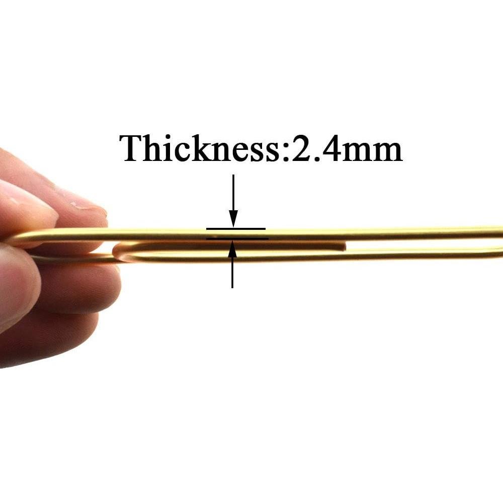 Clips de Papel HAHIYO Gigante Dorado 10.16 cm 14 Paquete