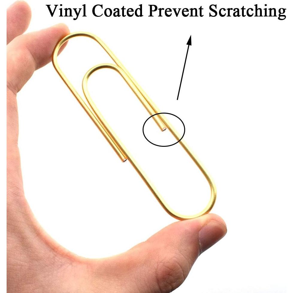 Clips de Papel HAHIYO Gigante Dorado 10.16 cm 14 Paquete