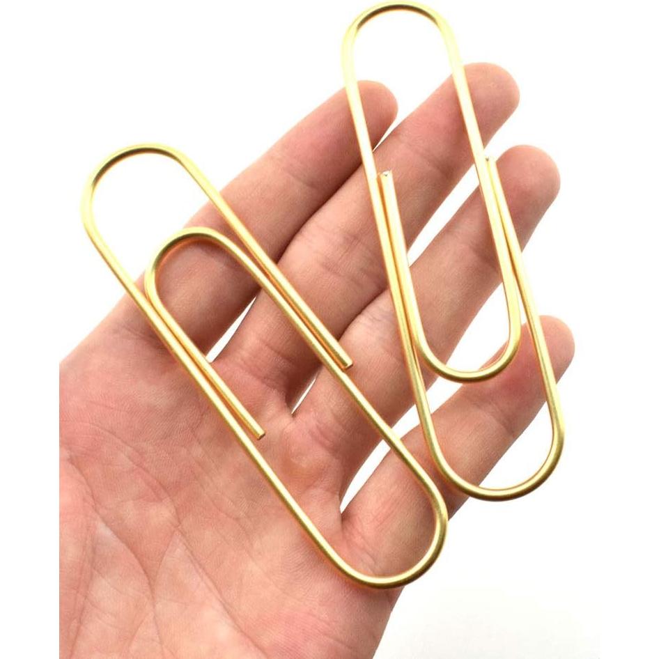 Clips de Papel HAHIYO Gigante Dorado 10.16 cm 14 Paquete