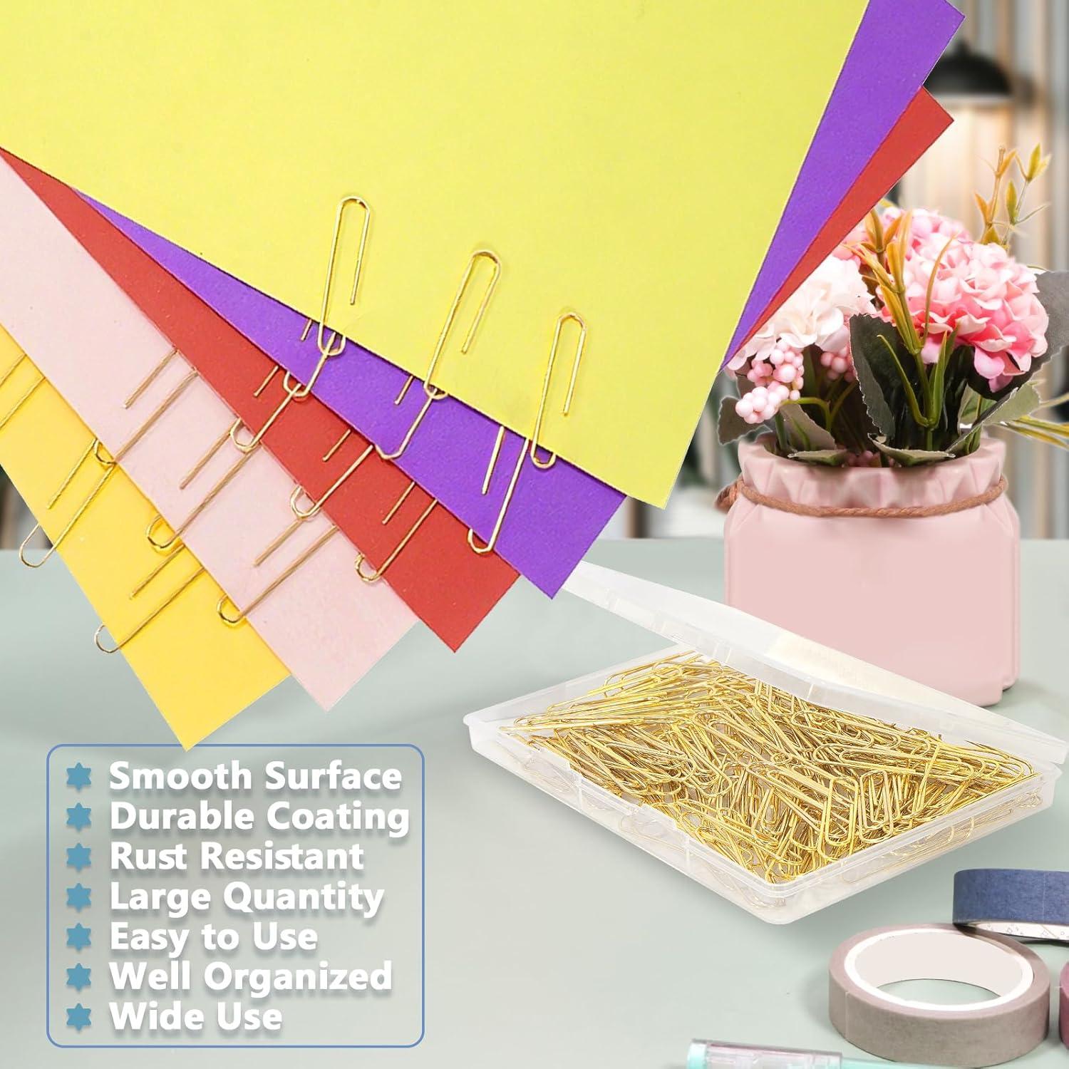 Clips de Papel Jumbo DANRONG 200pcs 5.08cm Dorado Acero Inoxidable