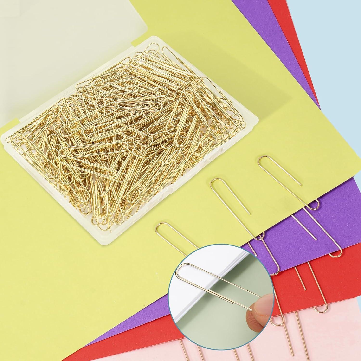 Clips de Papel Jumbo DANRONG 200pcs 5.08cm Dorado Acero Inoxidable