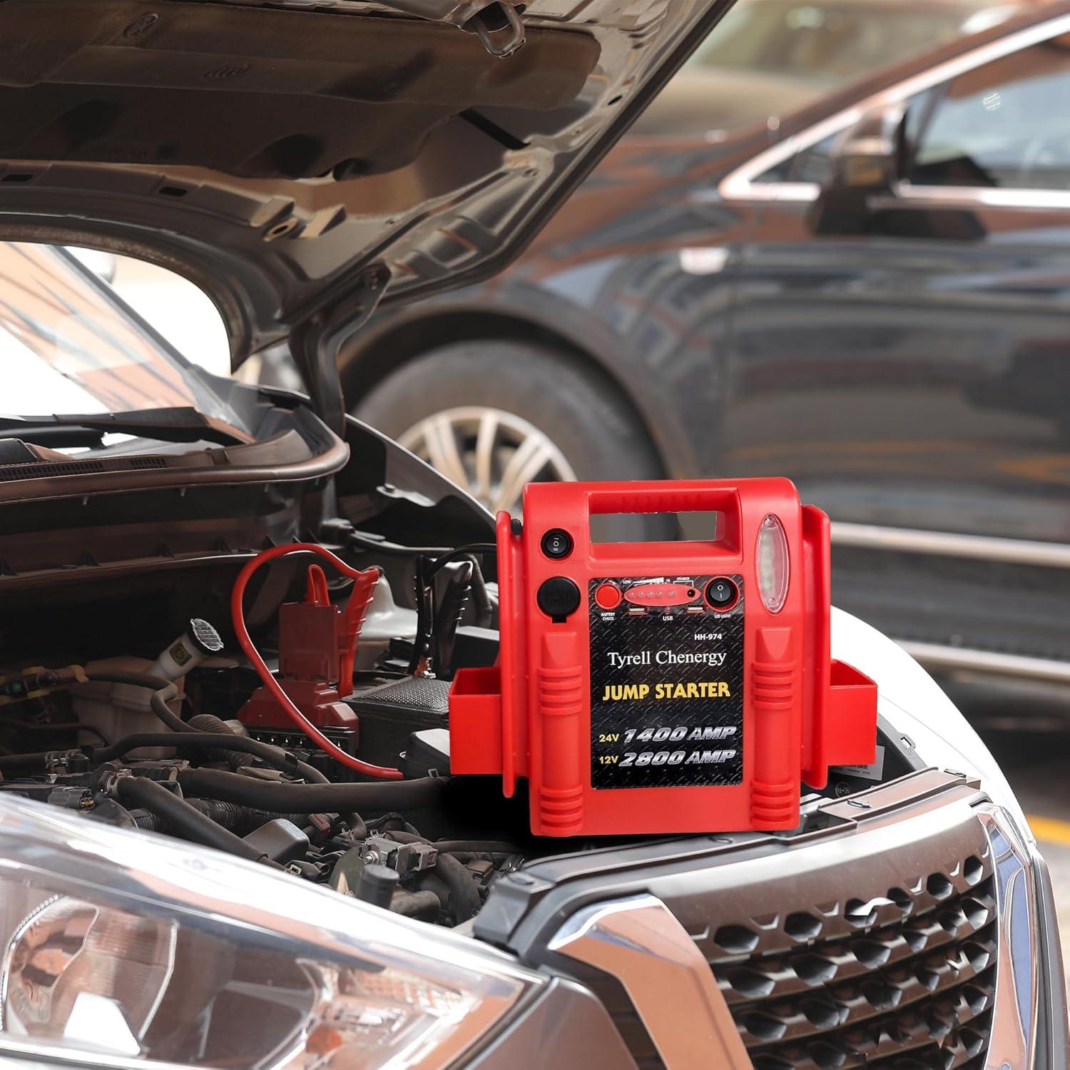 Arrancador de Salto Tyrell Chenergy HH974 2800A 12V/24V USB