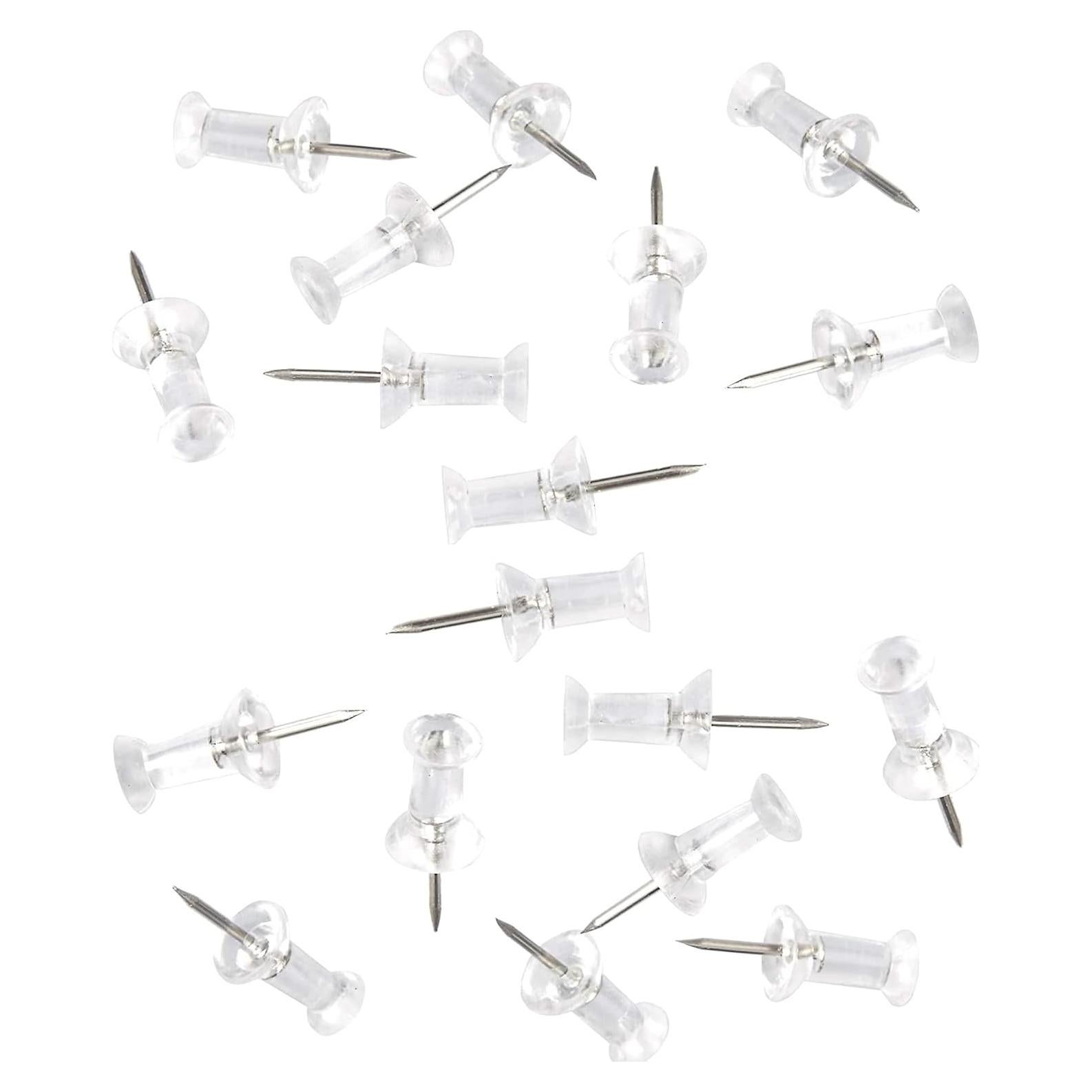 Paquete de 100 Chinchetas Transparentes Willrain - Punta de Acero