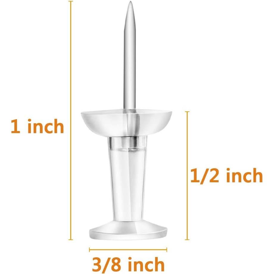 Clavos de Empuje Yalis 600 Piezas Transparentes Punta Acero