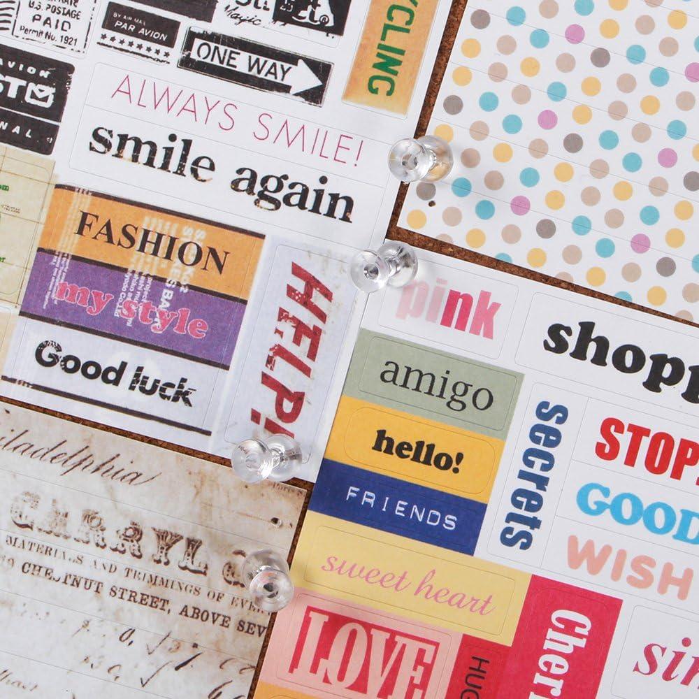 Clavos de Empuje Yalis 600 Piezas Transparentes Punta Acero