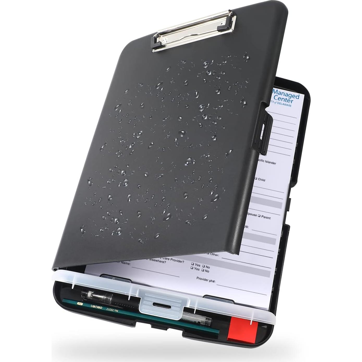 Portapapeles de Almacenamiento YEAHVIY Negro 35.1x24.5 cm