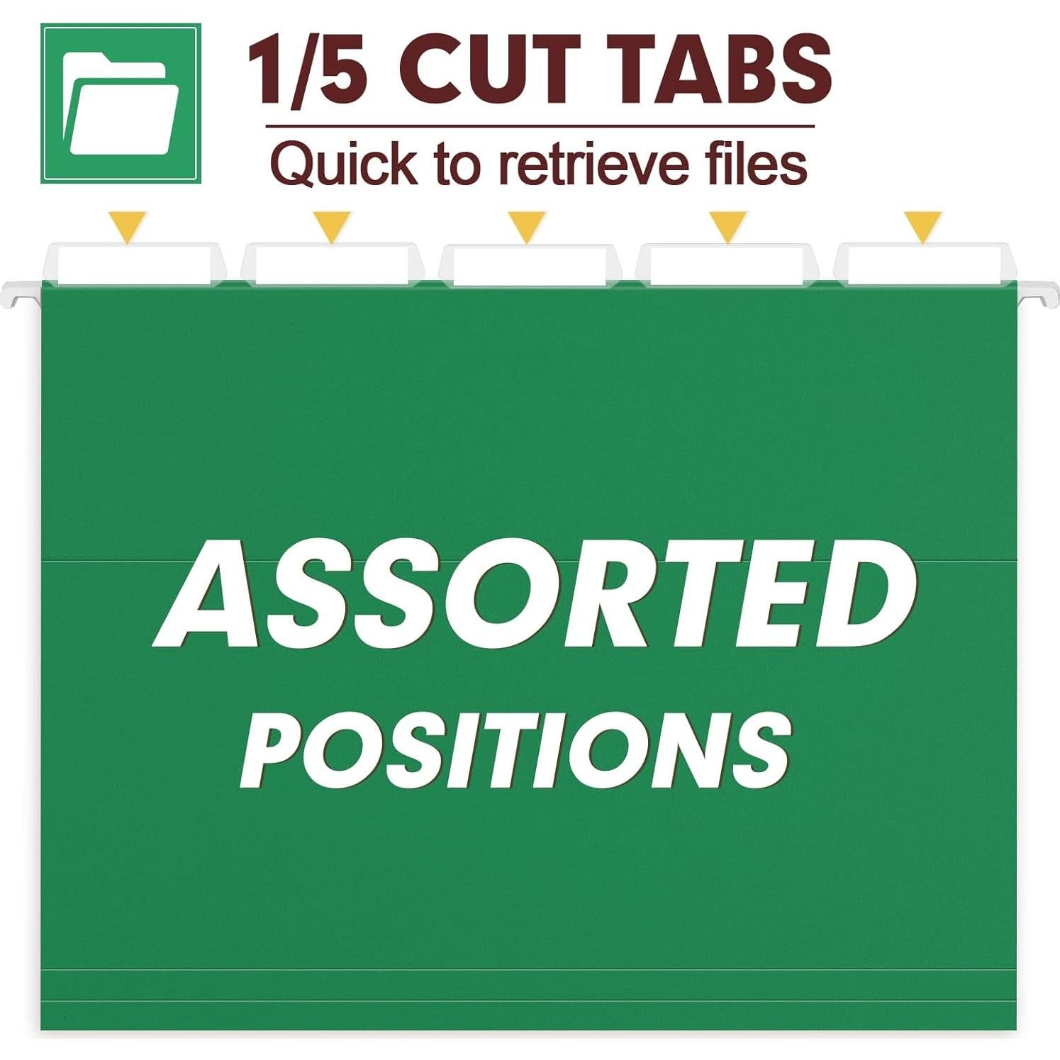 Carpetas Colgantes HERKKA Verde Reforzadas 30 Unidades A4